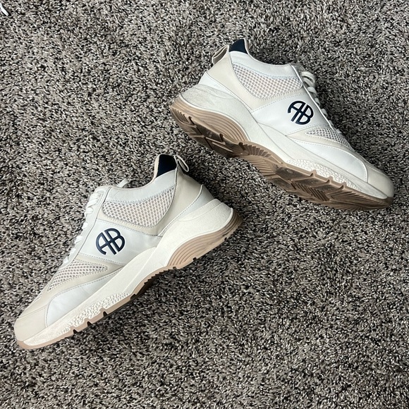 ANINE BING Beige Dina Sneakers Size 38 7.5 - Picture 4 of 6